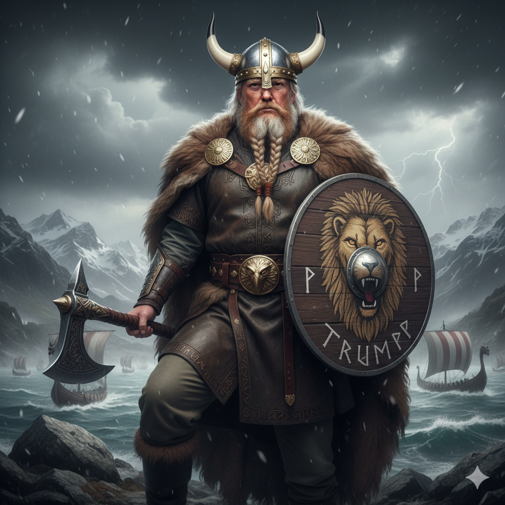 AI image of Trump as a Viking